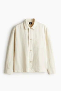 Regular-Fit Linen-Blend Overshirt