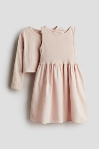 2-Piece Dress and Cardigan Set