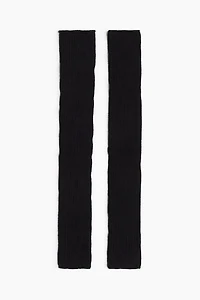 Jambières longues en tricot côtelé