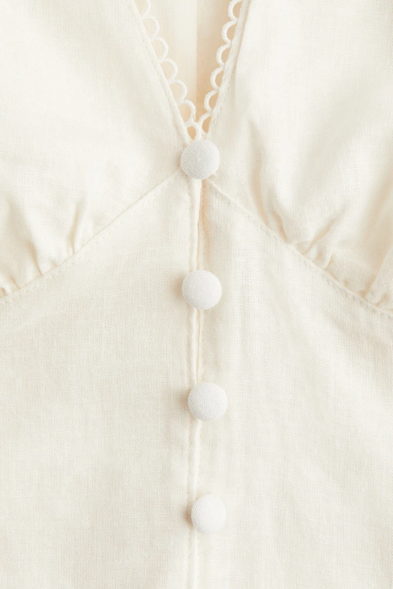Linen-Blend Dress