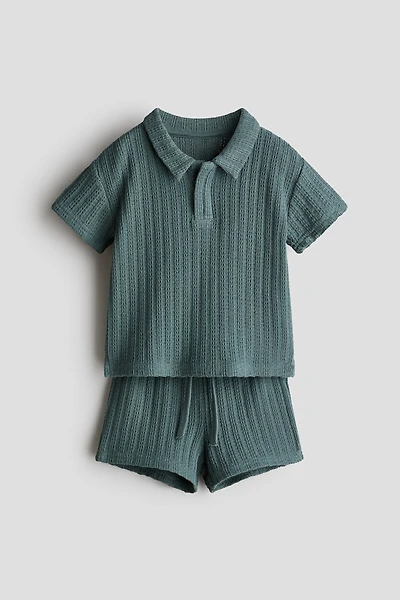 2-Piece Pointelle-Knit Set