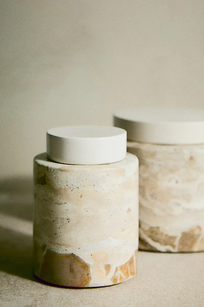 Small Marble Container with Lid