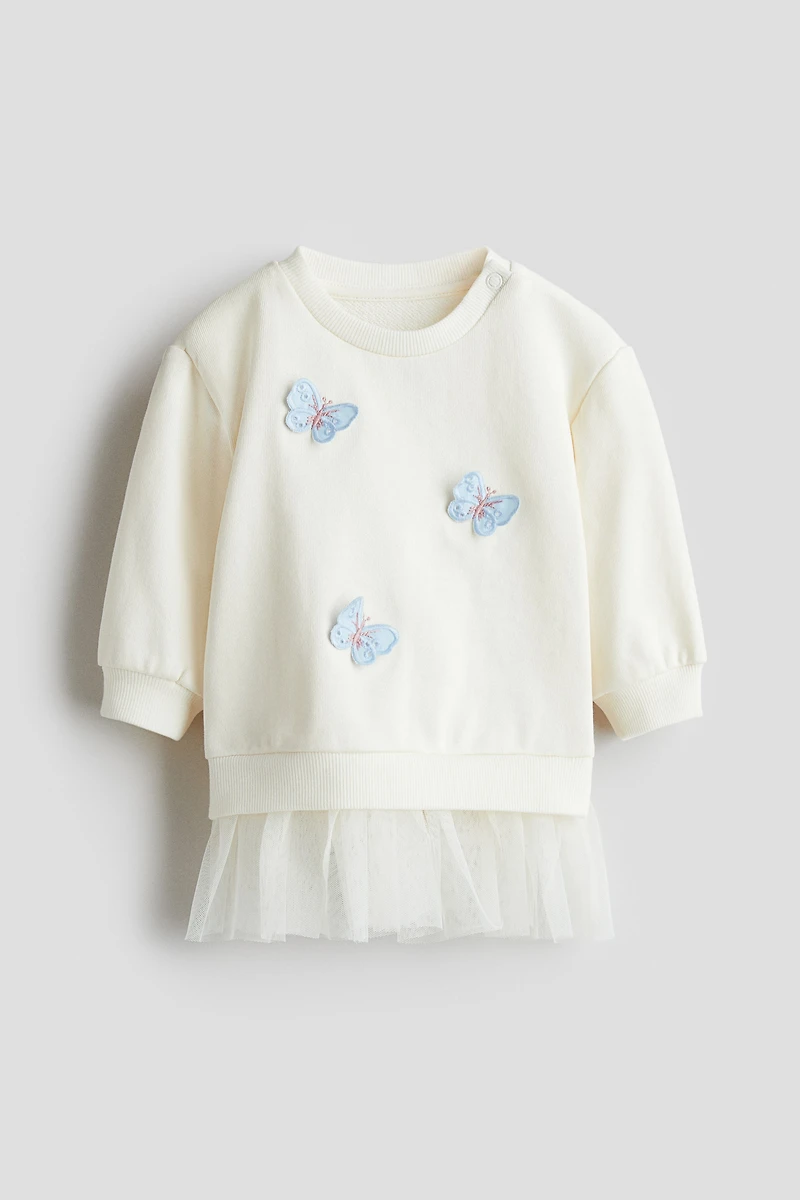 Robe en molleton avec jupe tulle