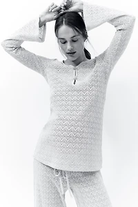 MAMA 2-Piece Pointelle-Knit Set