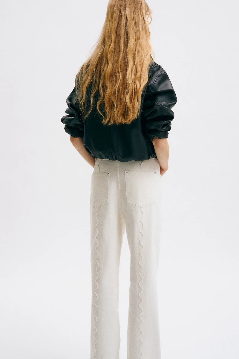 Flared Regular Waist Jeans