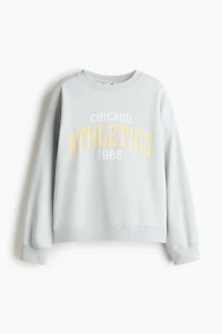 Sweatshirt with Text Motif