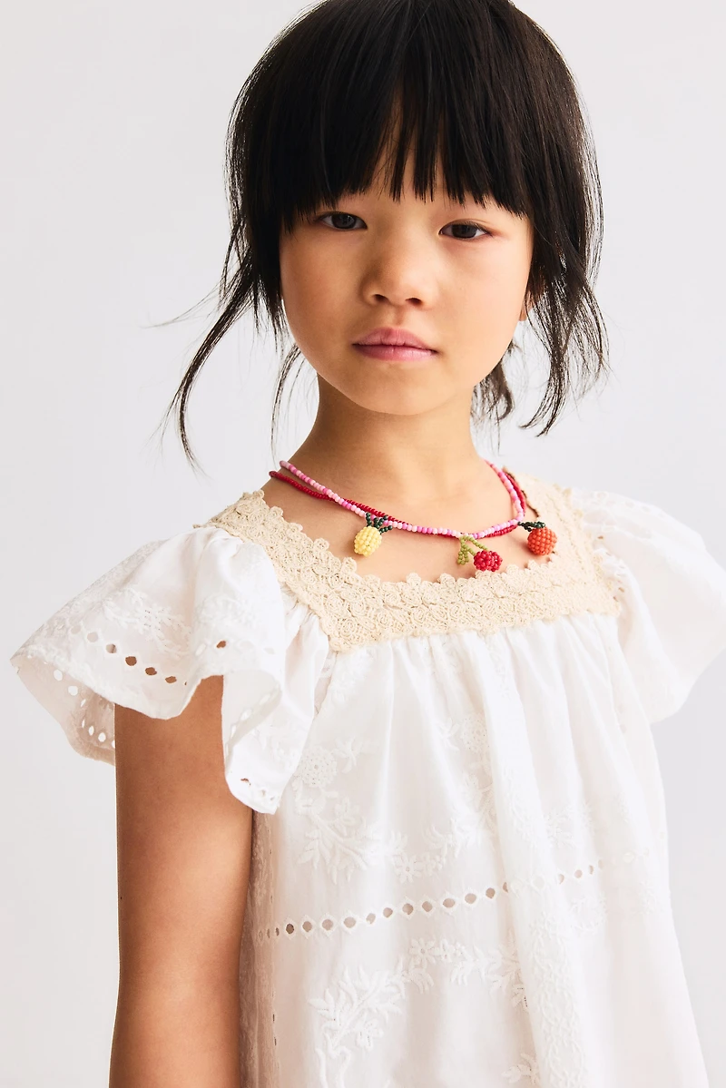 Eyelet-Embroidered Dress