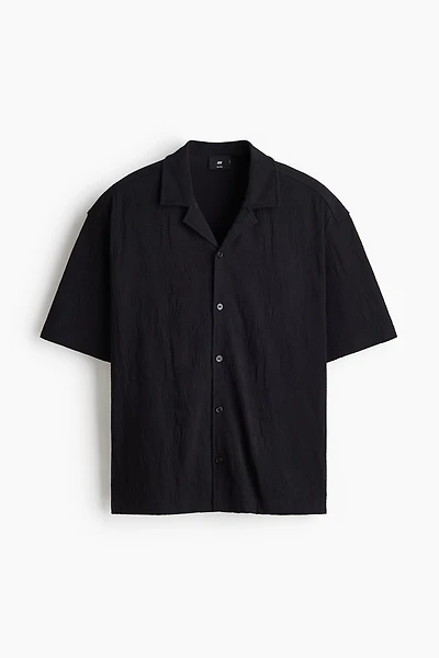 Relaxed-Fit Jacquard-Jersey Resort Shirt