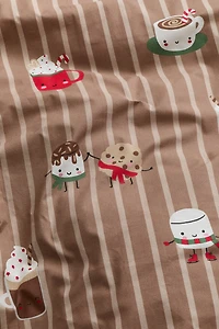 Housse de couette lit simple à motif