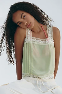 Bubble-Hem Tie-Strap Top