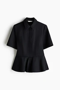Poplin Peplum Shirt