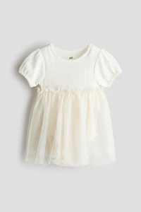 Bodysuit Dress with Tulle Skirt