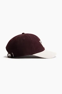 Cotton Cap with Embroidered Motif