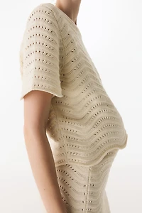 MAMA 2-Piece Pointelle-Knit Set