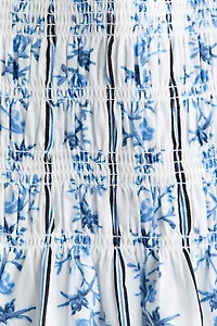 Robe smockée en coton