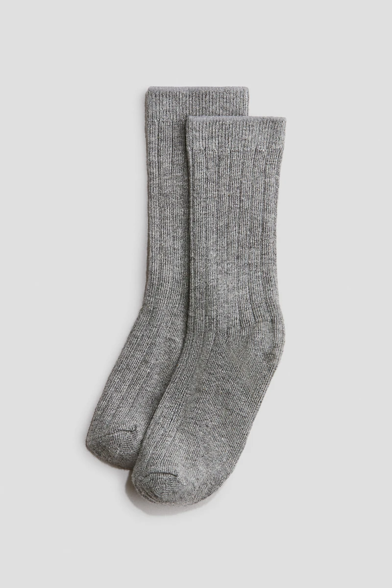 Lot de 4 paires chaussettes en tricot côtelé