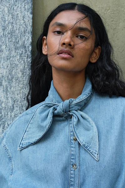 Scarf-Collar Shirt