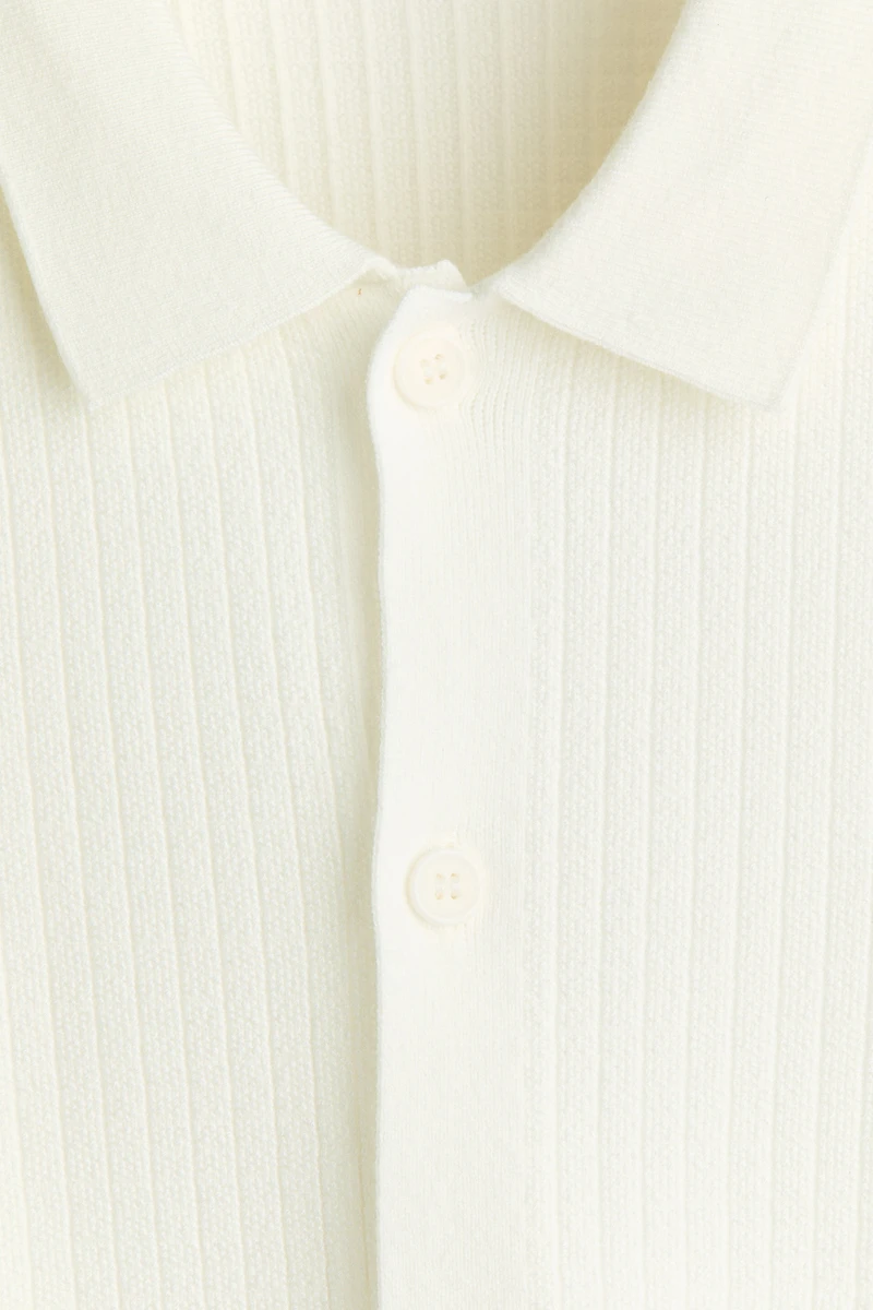 Regular-Fit Textured-Knit Shirt