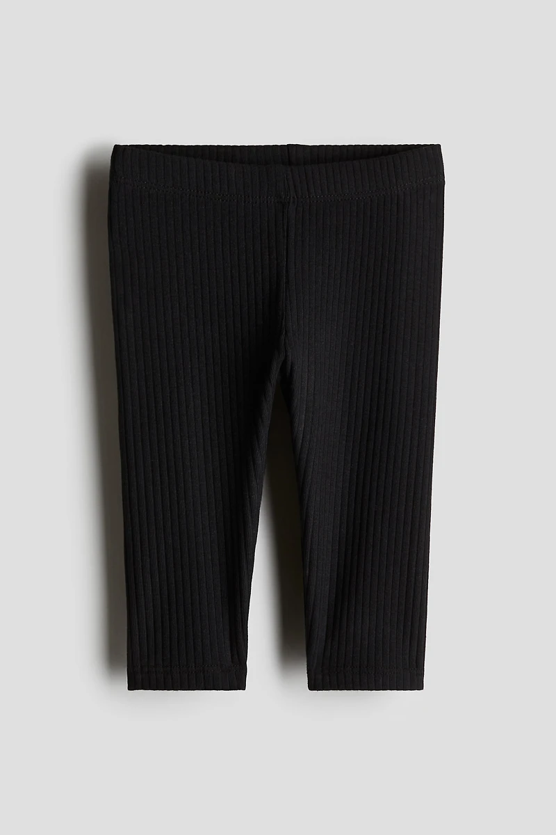 Ribbed Cotton Leggings