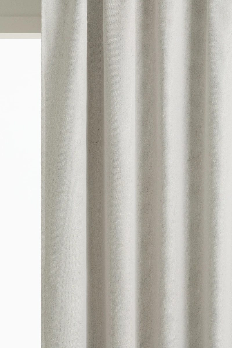 2-Pack Blackout Herringbone Curtain Panels