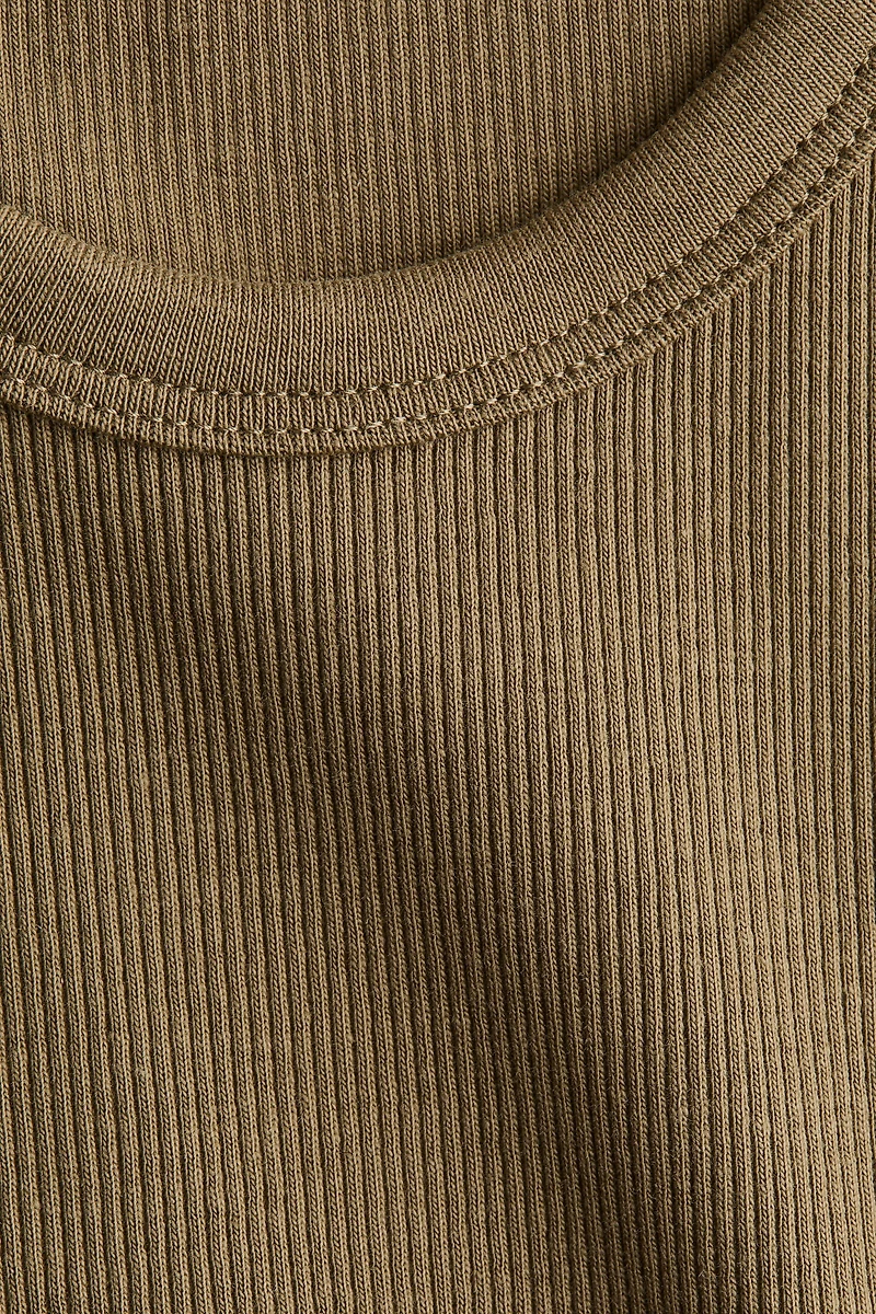 Ribbed Cotton Tank Top