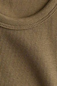 Ribbed Cotton Tank Top