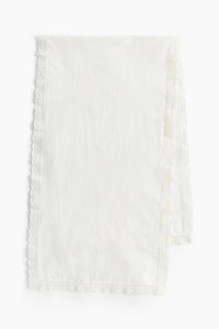 Lace-Trimmed Cotton Table Runner