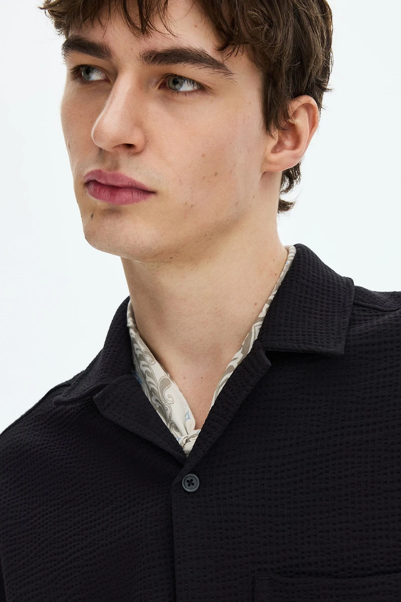 Relaxed-Fit Waffled Resort Shirt