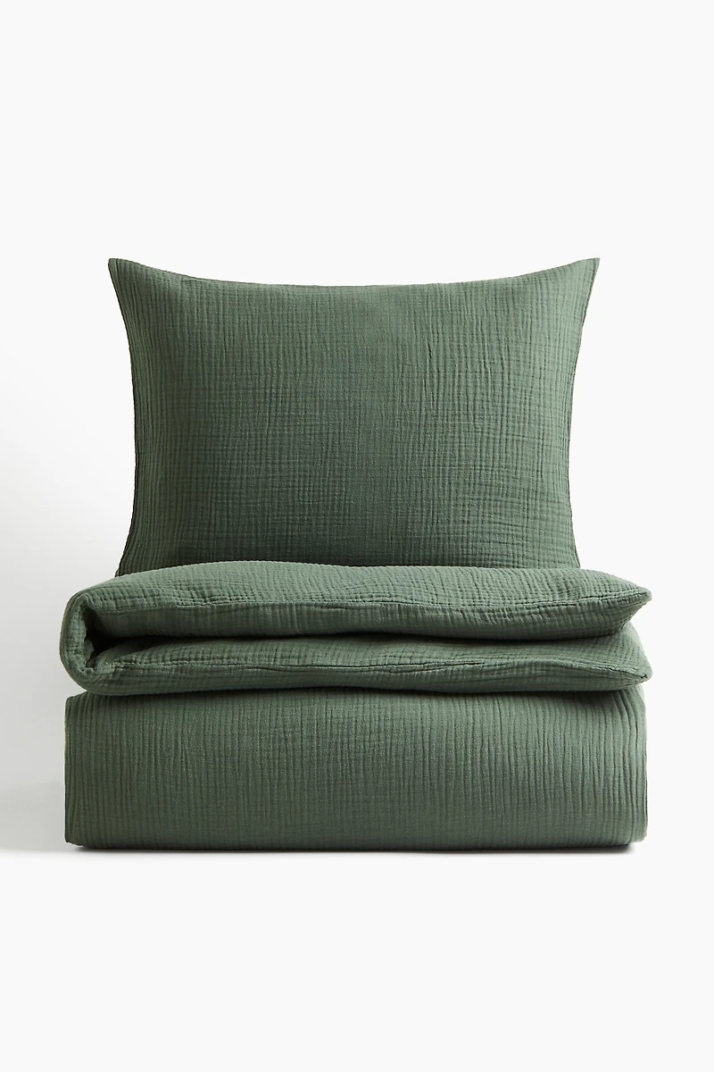 Muslin Twin Duvet Cover Set