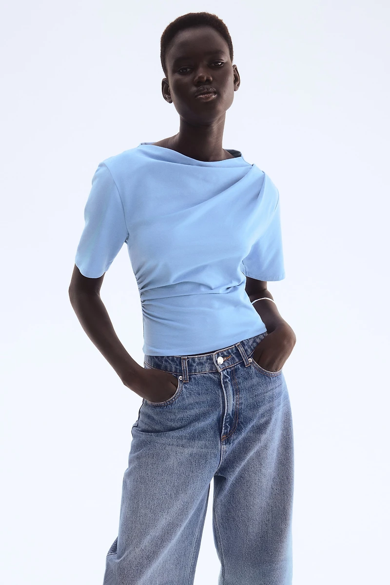 T-shirt à effet drapé