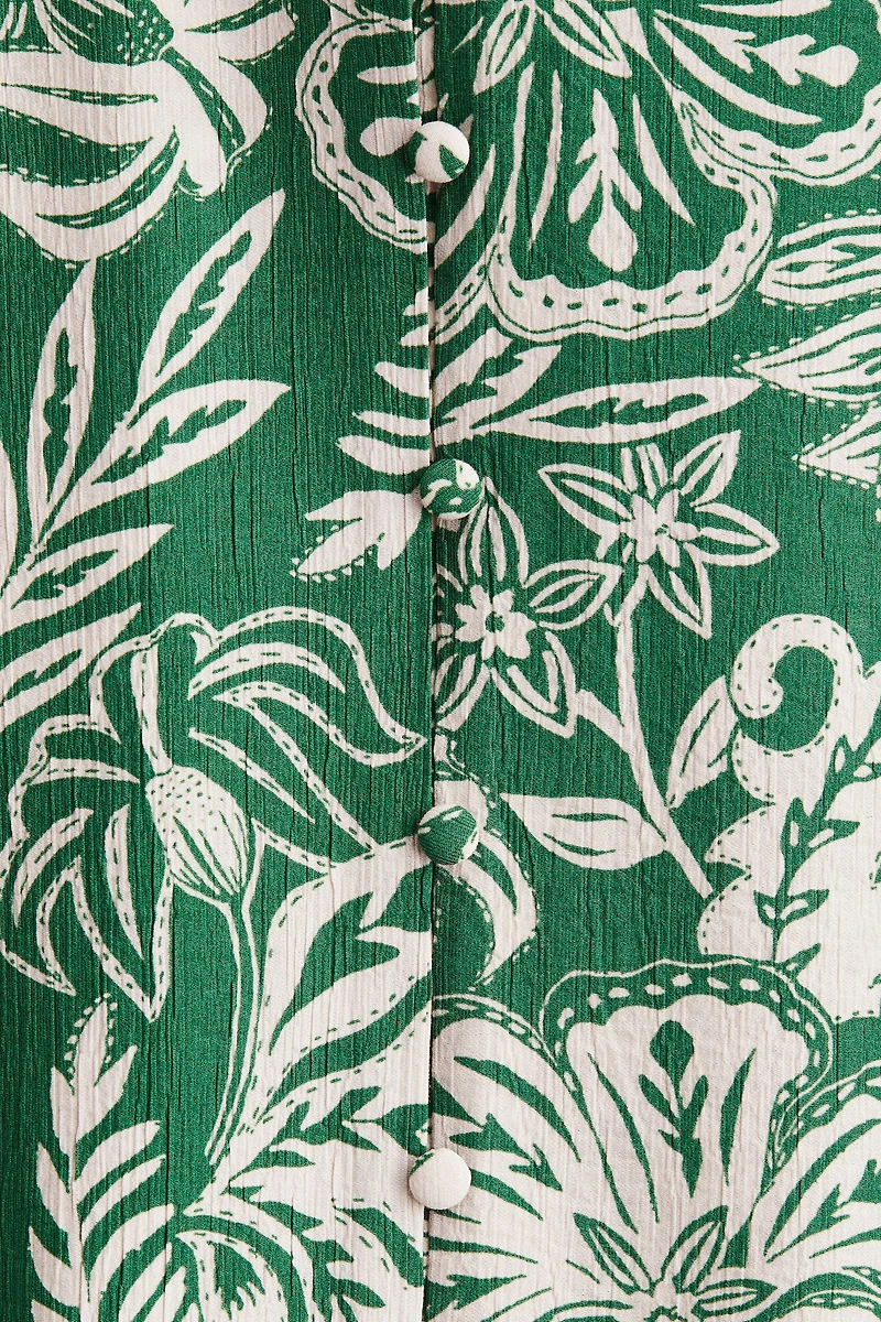 Tie-belt Crêpe Dress