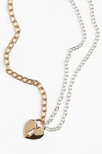 Two-Tone Pendant Necklace