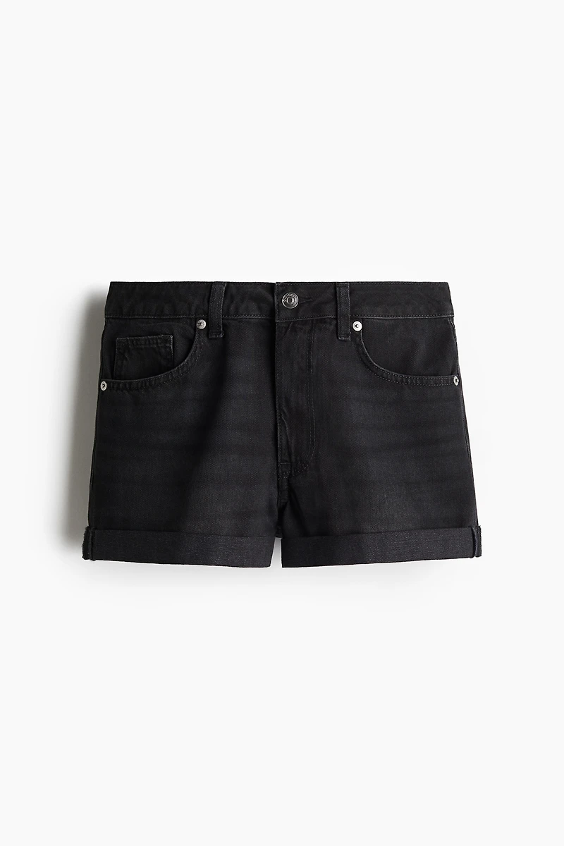High-Waist Denim Shorts
