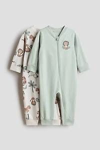 2-pack Cotton Pajama Jumpsuits