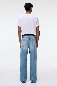 Jean droit ample à jambes tournantes