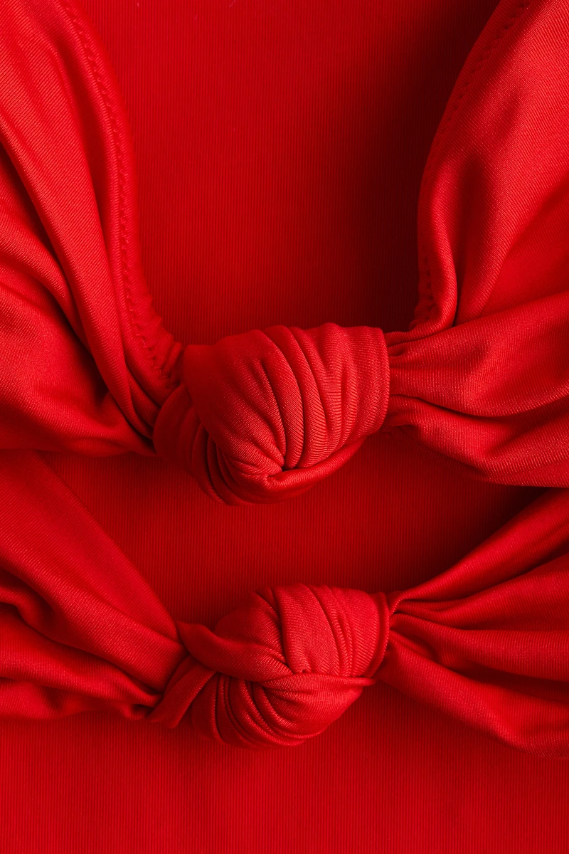 Padded-Cup Bandeau Swimsuit