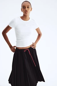 Jupe plissée avec cordon de serrage