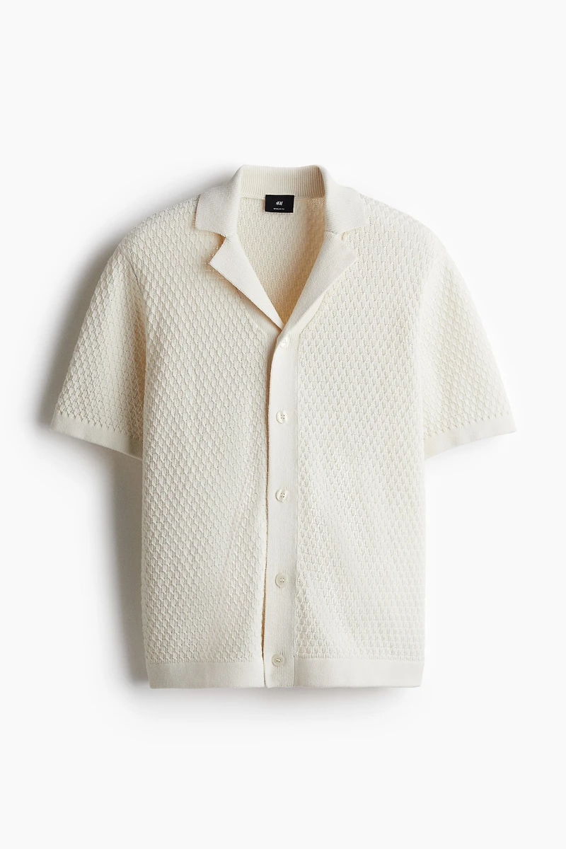 Regular-Fit Textured-Knit Resort Shirt