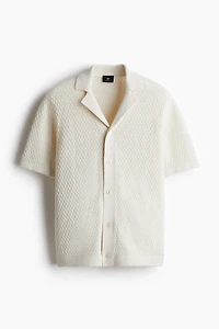Regular-Fit Textured-Knit Resort Shirt