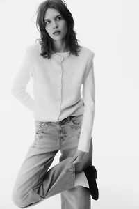 Gilet sans manches en tricot côtelé