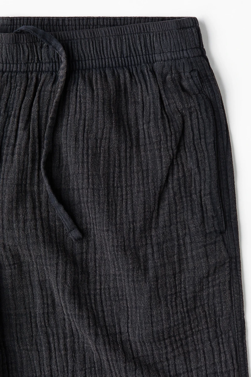 Loose-Fit Cotton Muslin Pants
