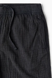 Loose-Fit Cotton Muslin Pants
