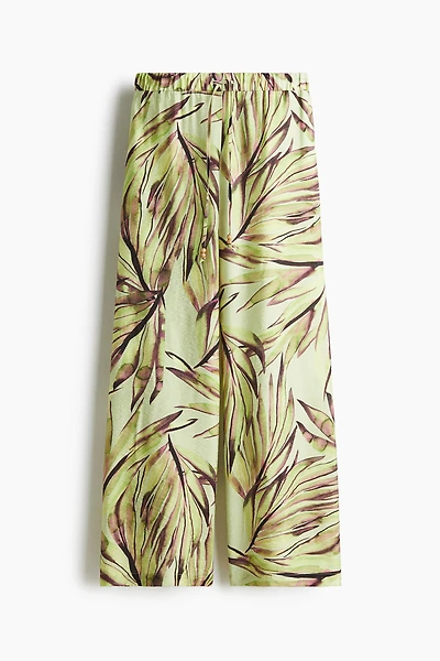 Wide-Leg Drawstring Pants