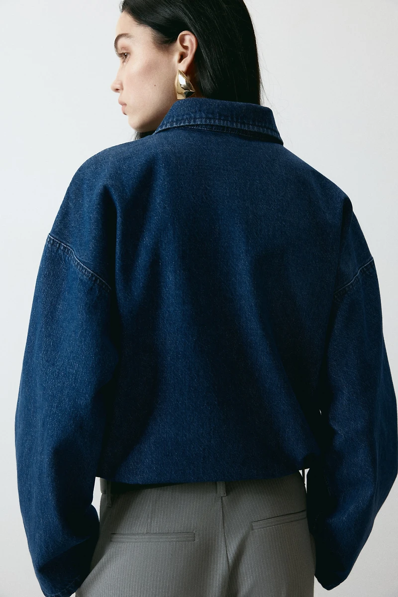 Denim Jacket with Collar