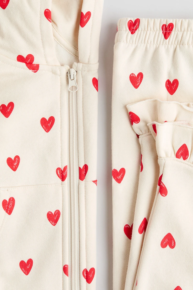 2-Piece Printed Sweatshirt and Joggers Set