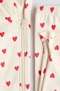 2-Piece Printed Sweatshirt and Joggers Set