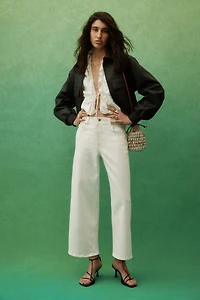 Jean ample à la cheville taille haute