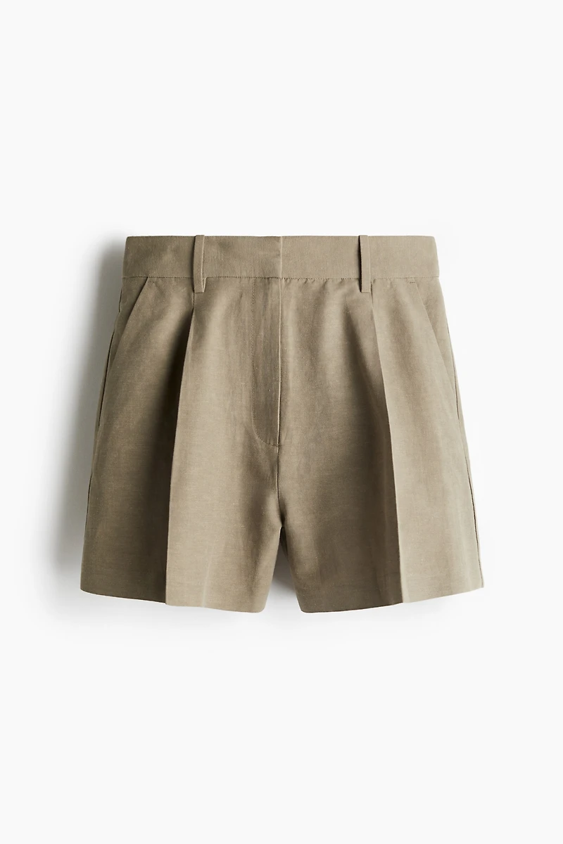 Linen-Blend Shorts