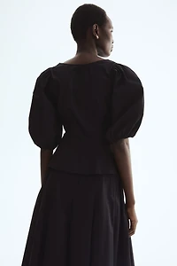 Cotton Peplum Blouse