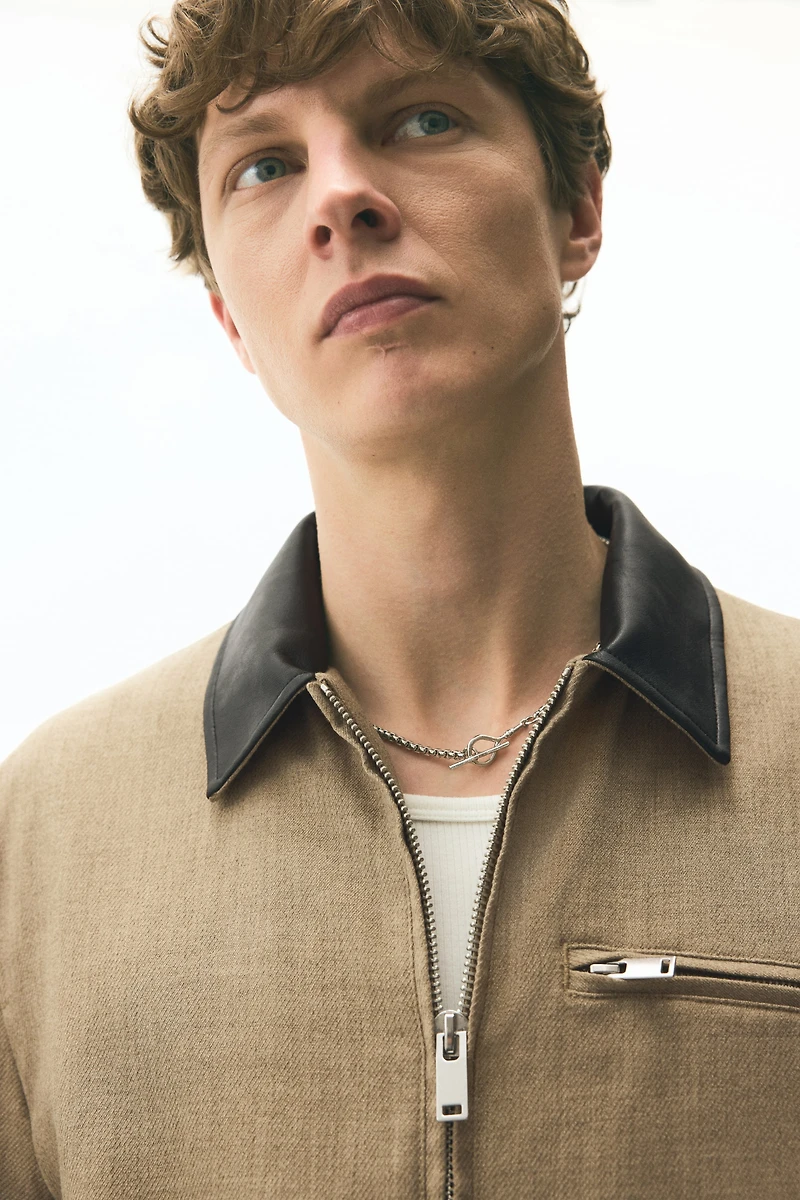 Regular-Fit Jacket with Collar